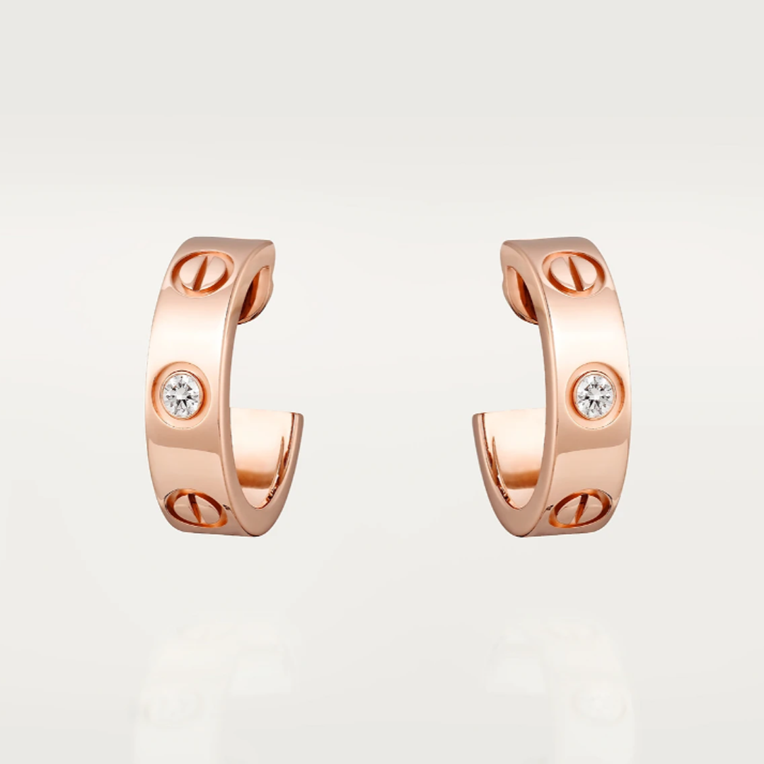 LOVE Earrings with Zircon
