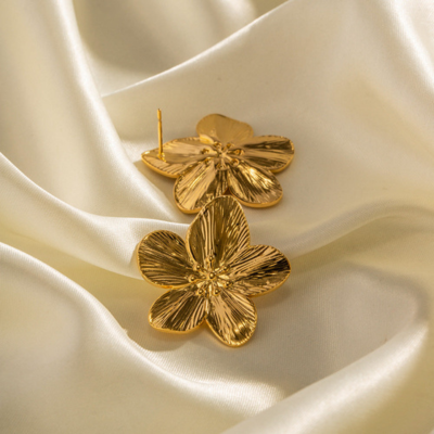 FLOWER Golden Earrings
