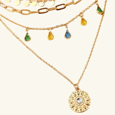 FOR HER Multi-Layer Crystal Necklace