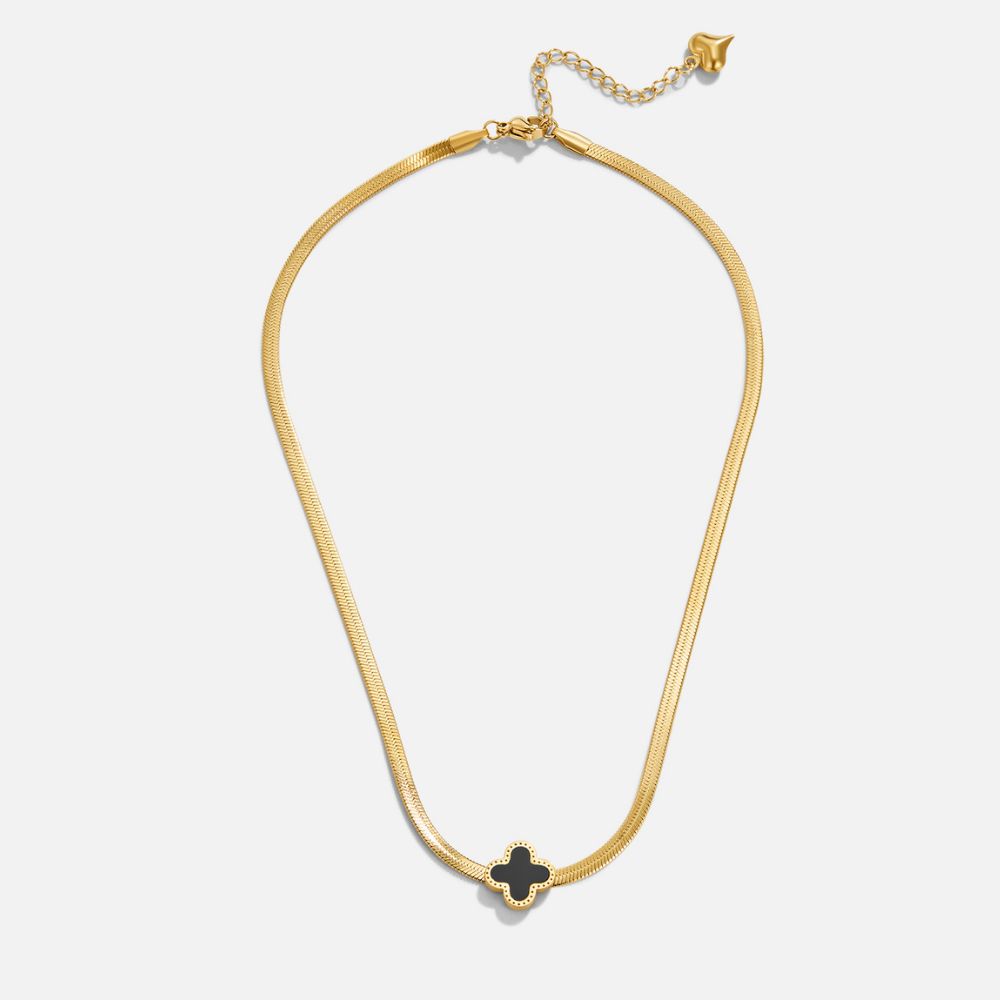 Azalea Black Clover Necklace