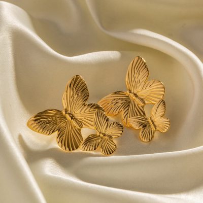 BUTTERFLY Golden Earrings