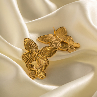 BUTTERFLY Golden Earrings