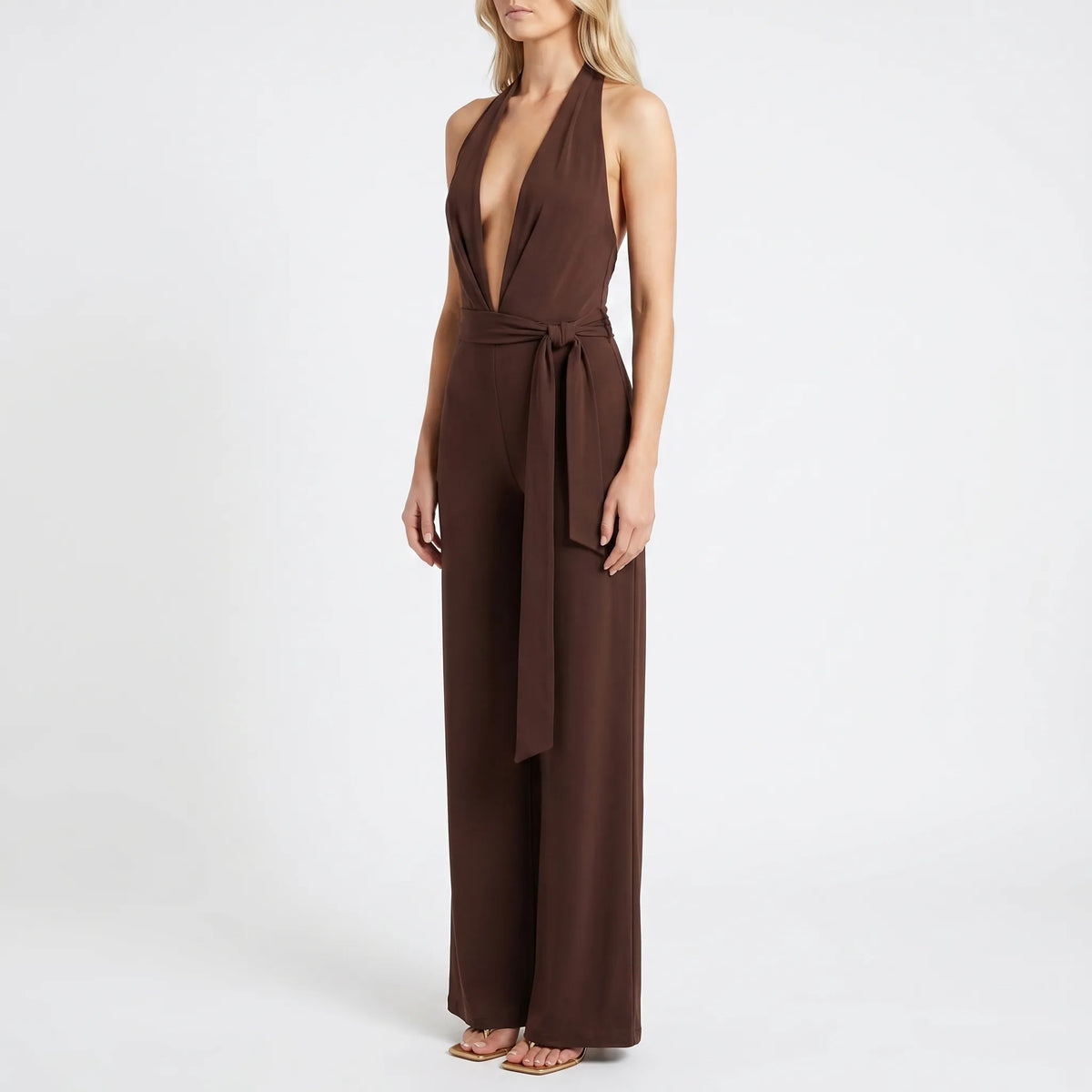 Kara  | Rückenfreier Jumpsuit Mit Neckholder-Ausschnitt