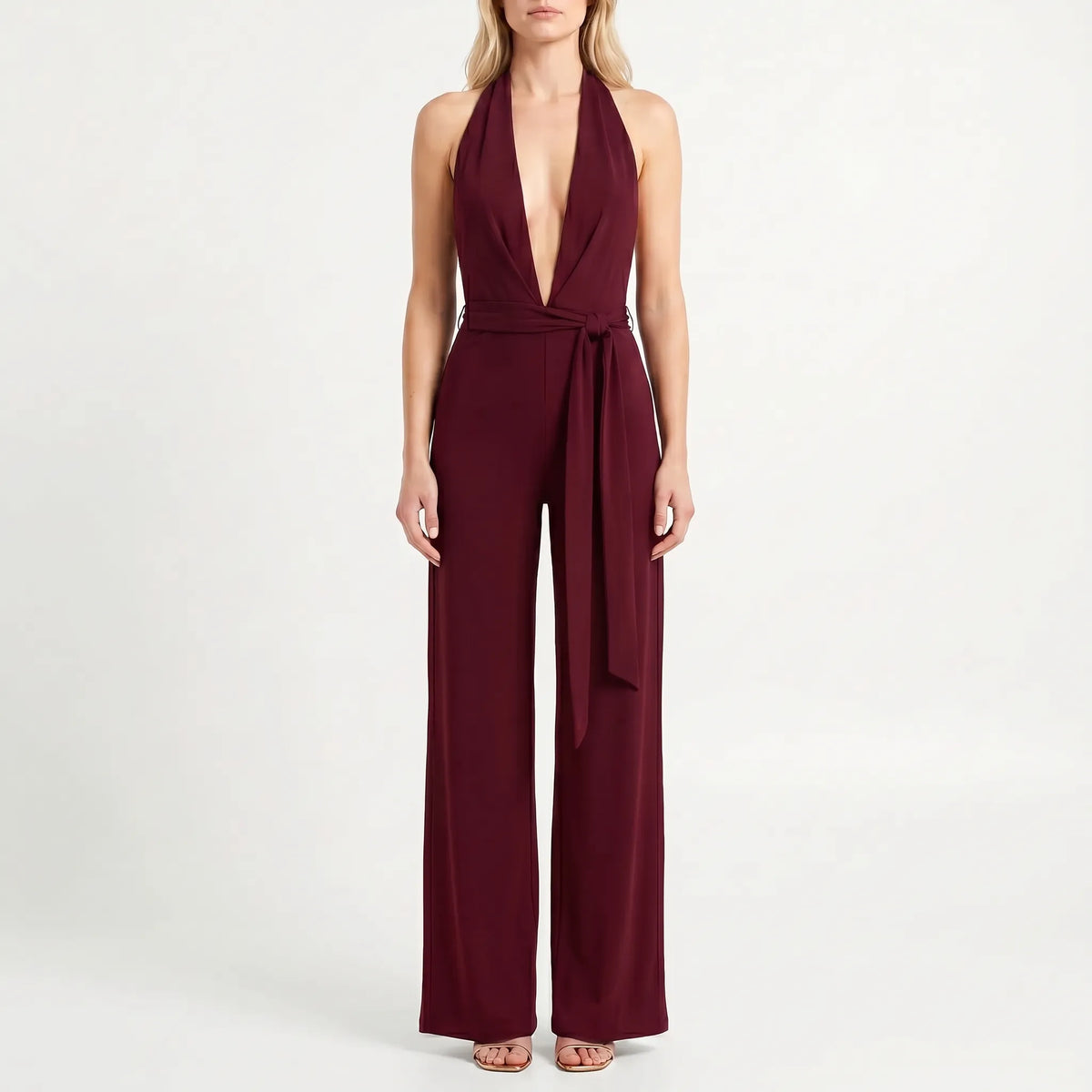 Kara  | Rückenfreier Jumpsuit Mit Neckholder-Ausschnitt