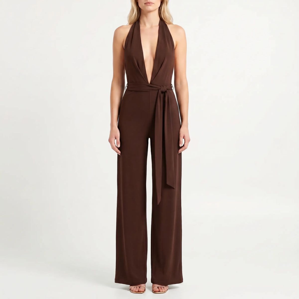 Kara  | Rückenfreier Jumpsuit Mit Neckholder-Ausschnitt