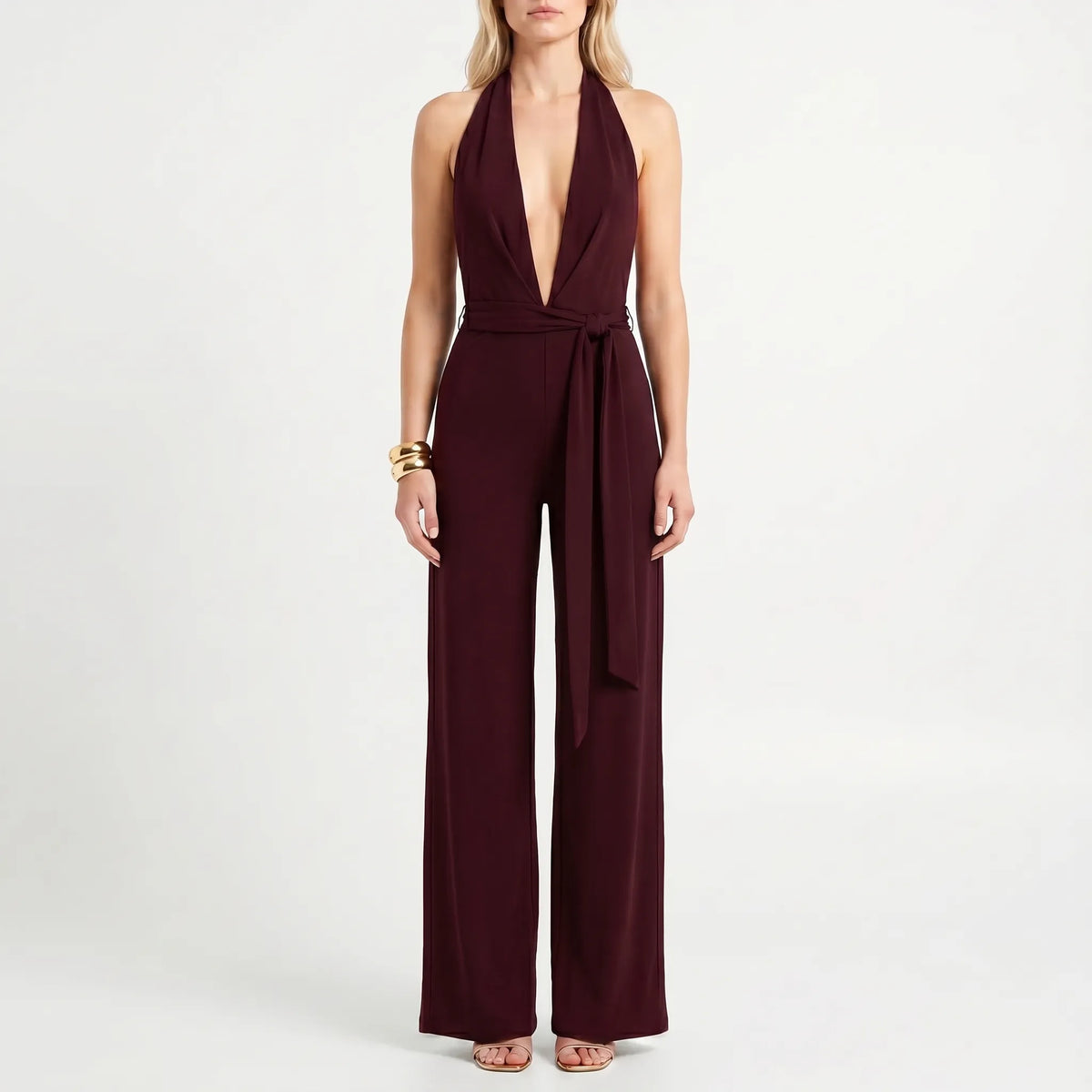 Kara  | Rückenfreier Jumpsuit Mit Neckholder-Ausschnitt