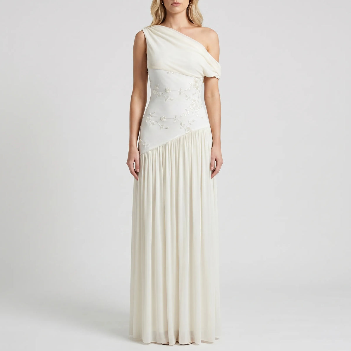 Kerry | Ärmelloses Maxikleid Mit Asymmetrischem Ausschnitt