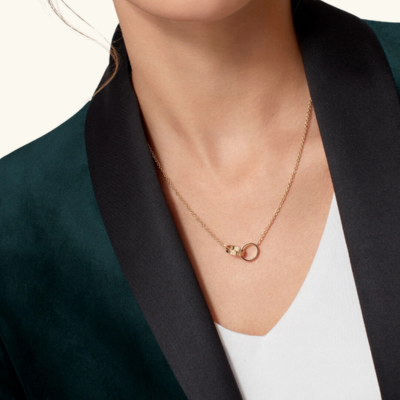 LOVE Double Ring Necklace