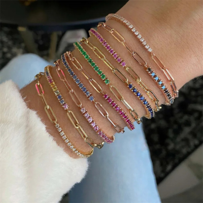 FAE Paperclip Tennis Bracelet