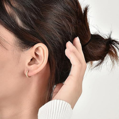 ISA Golden Hoops with Zirconia
